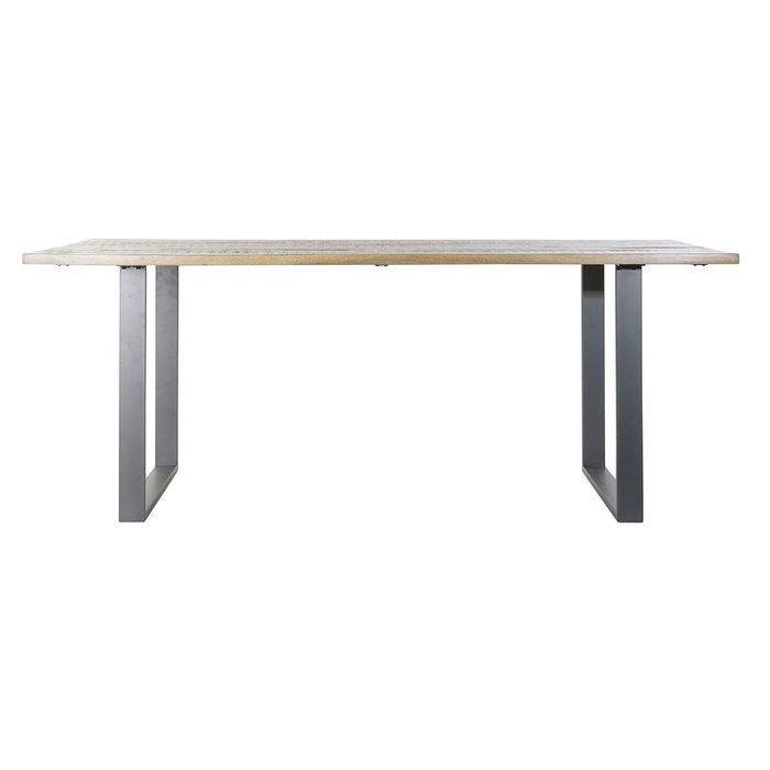 Table de Salle à Manger Home ESPRIT Noir Naturel Métal Bois de manguier 200 x 100 x 76 cm