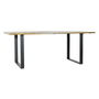 Table de Salle à Manger Home ESPRIT Noir Naturel Métal Bois de manguier 200 x 100 x 76 cm