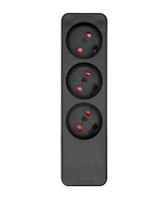 ProXtend - Multiprise 3 prises danoise avec interrupteur et câble 1.5m - Noir