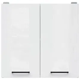 Junona Meuble haut de cuisine avec 2 portes battantes, 60 cm de large, blanc brillant - Réf. Meuble haut 60 cm