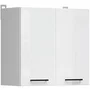 Junona Meuble haut de cuisine avec 2 portes battantes, 60 cm de large, blanc brillant - Réf. Meuble haut 60 cm