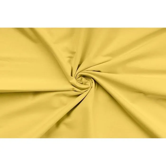 Parure de lit en coton renforcé 117gr/m2, 1 housse de couette 240 x 220 cm + 2 taies d'oreiller 60 x 60 cm - Jaune foncé