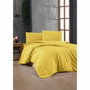 BigBuy Home Parure de lit Jaune foncé 3 pièces (220 x 240 cm) et 2 taies 60 x 60 cm