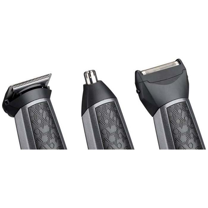 Babyliss Tondeuse à barbe 10 en 1 MT727E, lames Carbone et Titane, Usage Corps, Barbe, Nez, Oreilles, Autonomie 60 min