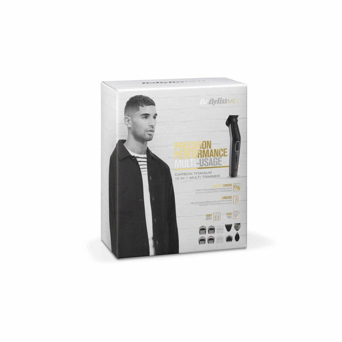 Babyliss Tondeuse multifonction 10-en-1 MT727E carbone et titane