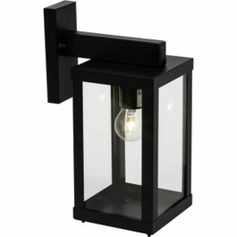 Brilliant Applique extérieure GAIA descendante noir métal/verre E27 1x60W