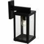 Brilliant Applique extérieure GAIA descendante noir métal/verre E27 1x60W
