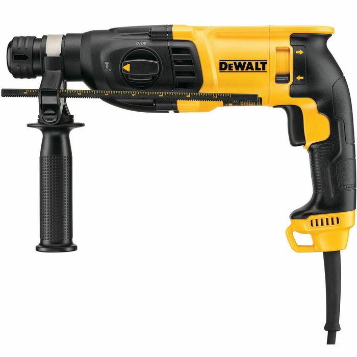 DeWALT D25133K Marteau perforateur SDS-plus 800W - Perçage béton max 26mm, acier 13mm - 1500 tr/min, 5500 bpm - 2,6 kg (Noir, Blanc)