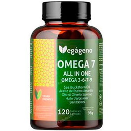 VEGAGENO OMEGA 7 ALL IN ONE OMEGA 3 6 7 9 huile d'argousier 120 cap.