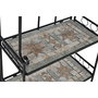Étagère Home ESPRIT Noir Multicouleur Céramique Forge 3 Etagères 54 x 29 x 121 cm 58 x 31,5 x 117 cm