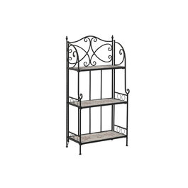 Étagère Home ESPRIT Noir Multicouleur Céramique Forge 3 Etagères 54 x 29 x 121 cm 58 x 31,5 x 117 cm