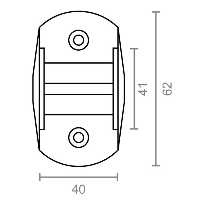 Edm Guide pour cintre de store PR10 blanc polypropylène 40x20x62mm