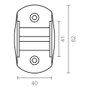 Edm Guide pour cintre de store PR10 blanc polypropylène 40x20x62mm