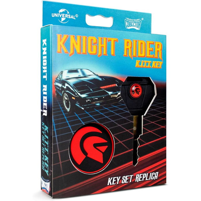 DOCTOR COLLECTOR Réplique Clé 1:1 Knight Rider Le Fantôme du Highway avec Porte-clés Logo Knight Industries - Environ 14 cm DOCTOR COLLECTOR Réplique Clé 1:1 Knight Rider Le Fantôme du Highway avec Porte-clés Logo Knight Industries - Environ 14 cm