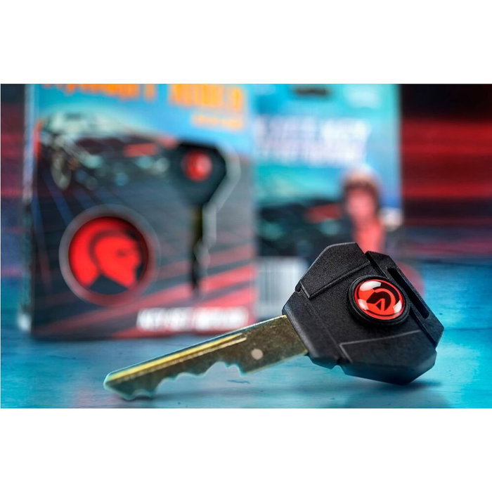 DOCTOR COLLECTOR Réplique Clé 1:1 Knight Rider Le Fantôme du Highway avec Porte-clés Logo Knight Industries - Environ 14 cm DOCTOR COLLECTOR Réplique Clé 1:1 Knight Rider Le Fantôme du Highway avec Porte-clés Logo Knight Industries - Environ 14 cm