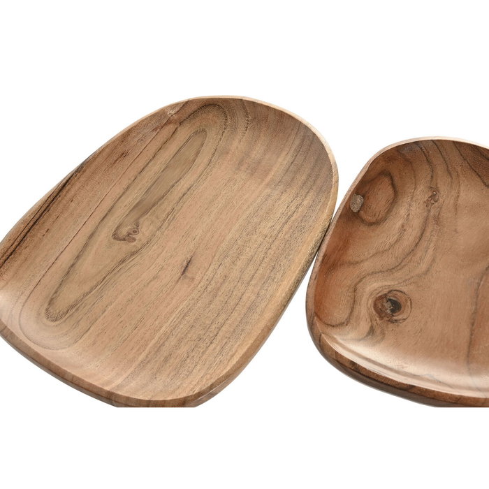 Home ESPRIT Centre de Table Marron Bois de manguier 28 X 18 X 2,5 CM (2 Unités)