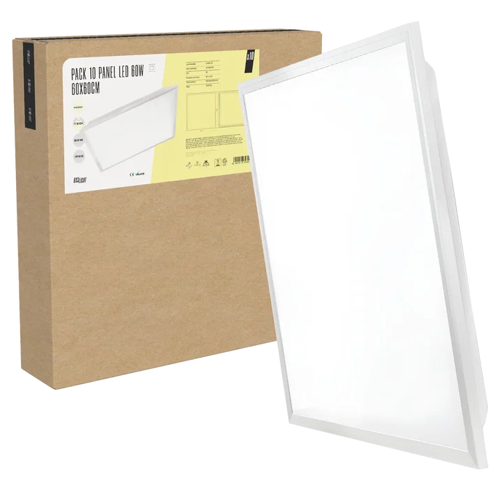 BX3 LIGHT Pack de 10 Panneaux LED Modulaires 600x600 60W Blanc Naturel BX3 LIGHT Pack de 10 Panneaux LED Modulaires 600x600 60W Blanc Naturel