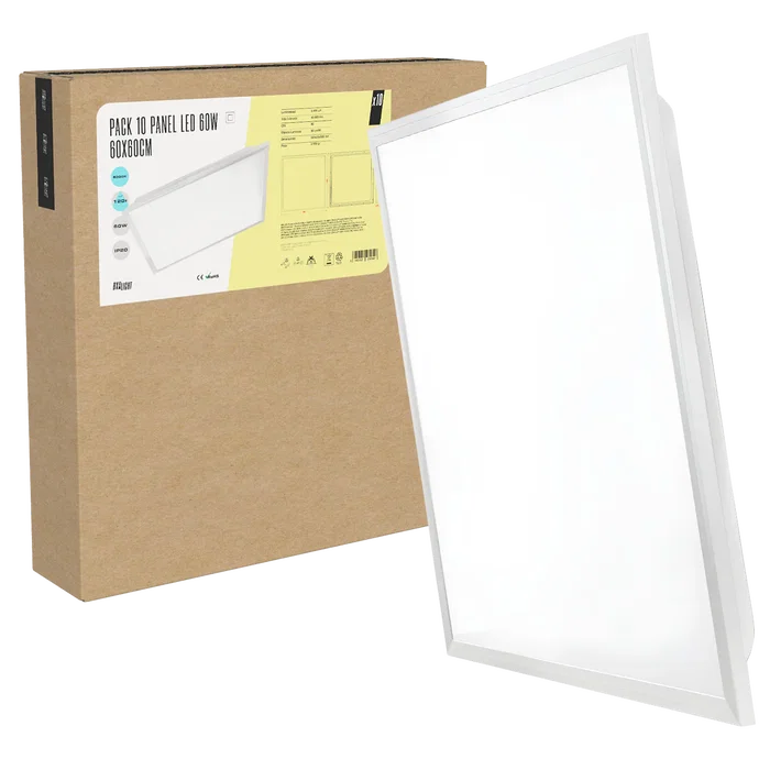 BX3 LIGHT Pack de 10 Panneaux LED Modulaires 600x600 60W Blanc Naturel BX3 LIGHT Pack de 10 Panneaux LED Modulaires 600x600 60W Blanc Naturel