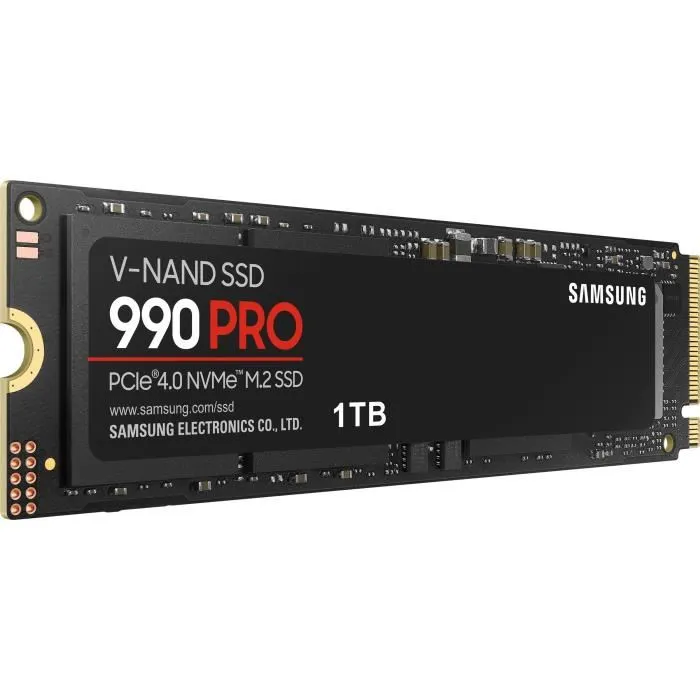 Samsung 990 PRO SSD Interne 1 To NVMe M.2 PCIe 4.0x4 Lecture 7 450 Mo/s Samsung 990 PRO SSD Interne 1 To NVMe M.2 PCIe 4.0x4 Lecture 7 450 Mo/s