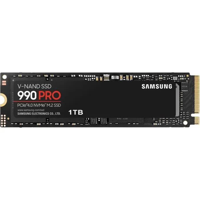 Samsung 990 PRO SSD Interne 1 To NVMe M.2 PCIe 4.0x4 Lecture 7 450 Mo/s Samsung 990 PRO SSD Interne 1 To NVMe M.2 PCIe 4.0x4 Lecture 7 450 Mo/s