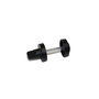 Emuca Lot de 5 rosaces rondes condamnées pour portes intérieures, diamètre 35mm, Zamak, Noir