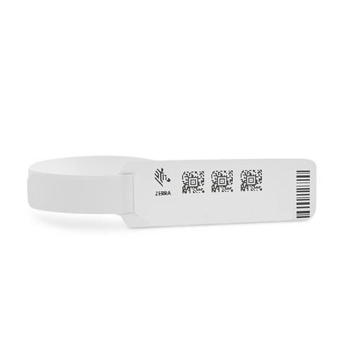 Zebra Z-Band ZD510-HC, bracelet d'identification thermal direct ultra-doux pour adultes, 25 x 279 mm, bord rouge