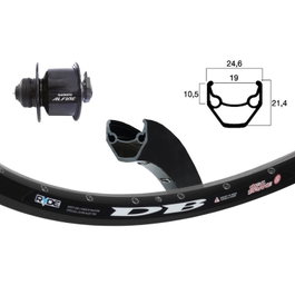 Exal Roue avant 28 po Alfine Centerlock Noir