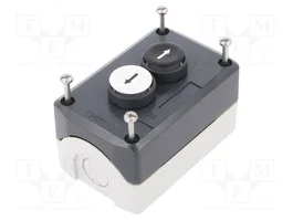 SCHNEIDER ELECTRIC Cassette de pilotage Harmony XB5 22mm avec 2 boutons plats NO x2 blanc/noir