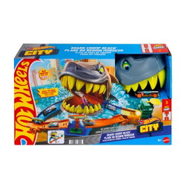 Hot Wheels Circuit Attaque du Requin JHL96 avec Véhicule Métallique