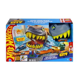 Mattel Hot Wheels Piste Bouche de Requin avec 1 Véhicule Métallique - Circuit de Voiture pour Enfants à Partir de 4 Ans