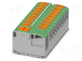 PHOENIX CONTACT PTVFIX 6/18X2,5 GN Connecteur pour rail 24A 450V