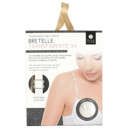 Cosmetic Club Set de 2 paires de bretelles de soutien-gorge transparentes