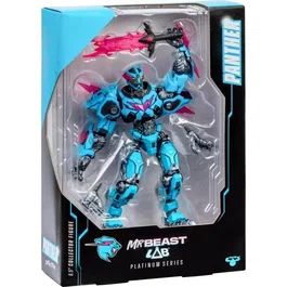 MrBeast Lab Figurine de Collection Panthere Ultime Fusion - 15.8 cm avec 13 Points d'Articulation et Mâchoire Puissante