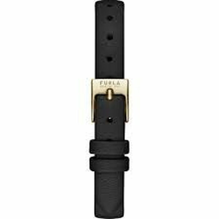 Furla WW00018009L2 - Montre analogique pour femme avec bracelet en cuir noir
