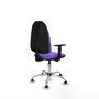 PIQUERAS Y CRESPO Chaise de bureau Algarra, Tissu Lilas, Base Chromée