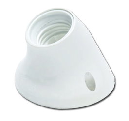 Douille électrique E-27 socle courbe blanc 15009-60505