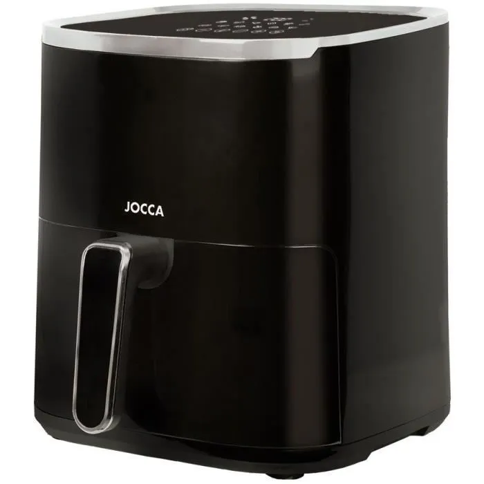 Jocca Friteuse sans huile 2196 - 5L - 1450W - Noir - Technologie Fry Force 360° pour cuisson rapide et uniforme - Grille, four et réchauffeur multifonction