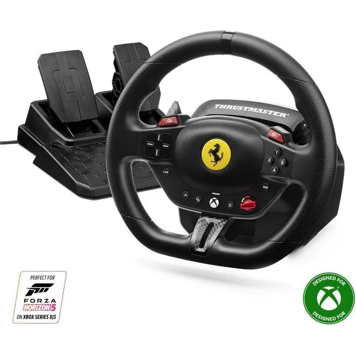 Thrustmaster Ferrari 296 GTS - Volant de course avec pédalier T98 pour XBOX Series X|S et PC - Noir