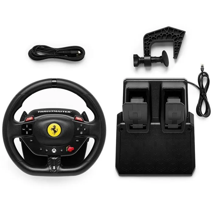 Thrustmaster Ferrari 296 GTS - Volant de course avec pédalier T98 pour XBOX Series X|S et PC - Noir