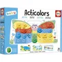 Educa Articolors - Jeu éducatif d'empilement de jetons et formes géométriques colorés - Apprentissage des couleurs et de l'imagination - Dès 2 ans