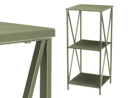 Giftdecor Étagère 3 Niveaux Verte Métal 33x72x5 cm