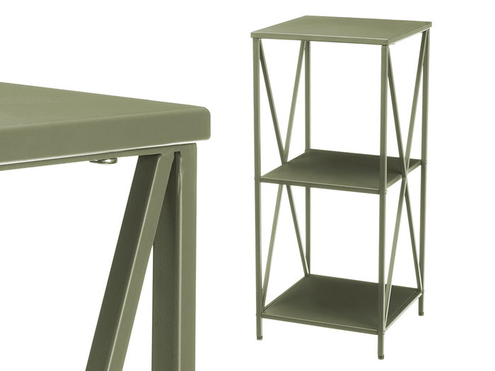 Giftdecor Étagère 3 Niveaux Verte Métal 33x72x5 cm Giftdecor Étagère 3 Niveaux Verte Métal 33x72x5 cm