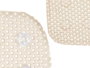 Berilo Tapis de Bain Antidérapant en Caoutchouc Beige 53 x 6.5 cm (Set de 6)