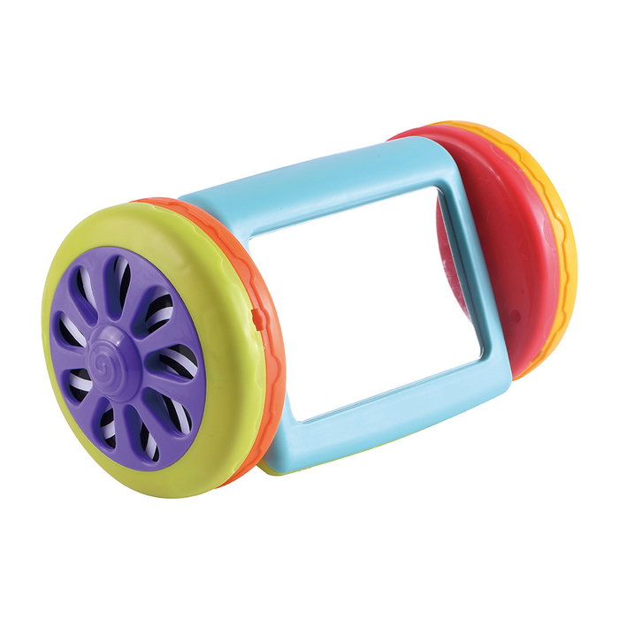 Tachan - Miroir avec Roues et Activités Multilingues pour Bébé (Anglais, Français, Allemand) - Jouet Éducatif Interactif sans Piles - Recommandé à partir de 6 mois