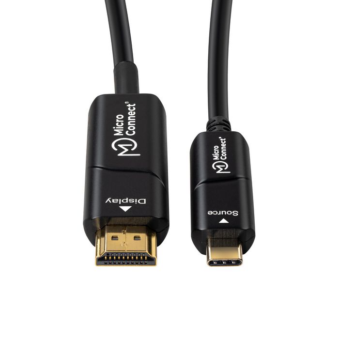 MicroConnect Câble fibre optique USB-C HDMI Premium 10m MicroConnect Câble fibre optique USB-C HDMI Premium 10m
