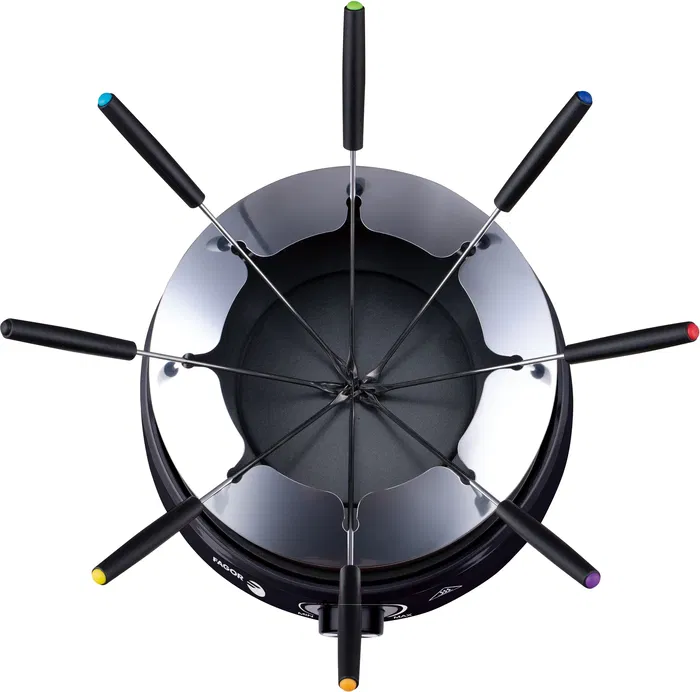 Fagor FGFD8 Appareil à fondue 1.6L - pour 8 personnes - Thermostat réglable 800W - revêtement antiadhésif et pieds antidérapants