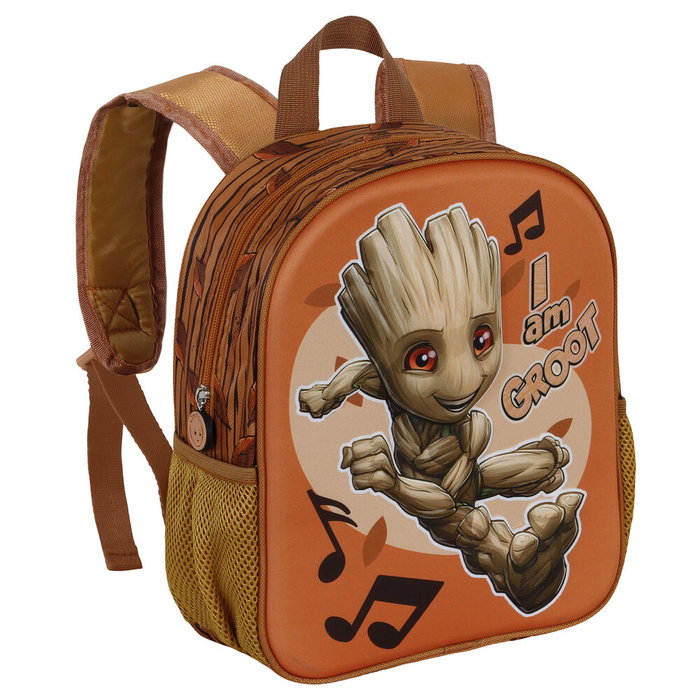 KARACTERMANIA - Sac à dos Marvel Guardians of the Galaxy Groot 31 cm avec effet 3D, compartiment principal et poches latérales en mesh KARACTERMANIA - Sac à dos Marvel Guardians of the Galaxy Groot 31 cm avec effet 3D, compartiment principal et poches latérales en mesh