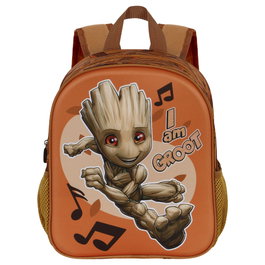 KARACTERMANIA - Sac à dos Marvel Guardians of the Galaxy Groot 31 cm avec effet 3D, compartiment principal et poches latérales en mesh
