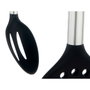 KINVARA Set de 7 Ustensiles de Cuisine Noir et Argent avec Support