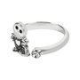 Disney Jack Skellington Bague 'Pesadilla Antes de Navidad' en Argent Ajustable avec Pierre Transparente - Emballage Officiel Disney